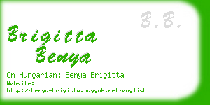 brigitta benya business card